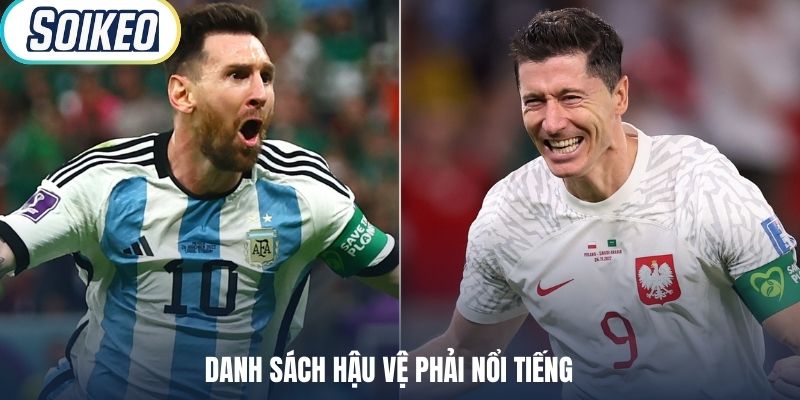 Danh sách hậu vệ phải nổi tiếng